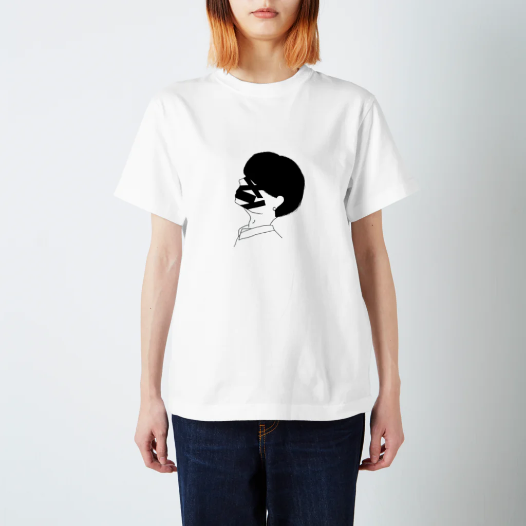 keep outのKEEP OUT black スタンダードTシャツ