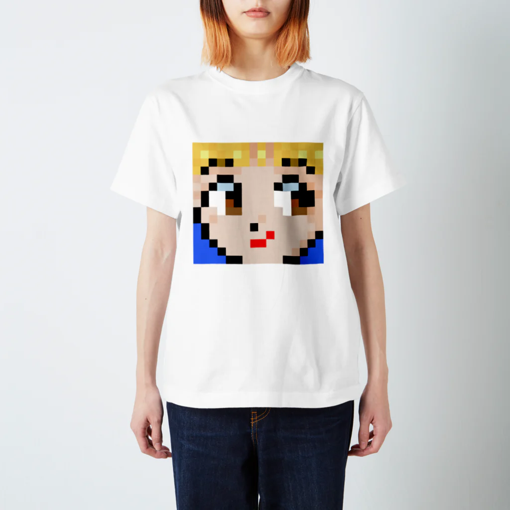 163のドット絵　女の子 スタンダードTシャツ