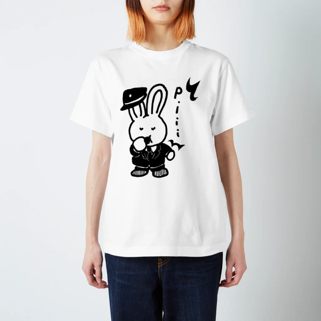 たけさのうさぎの駅員さん スタンダードTシャツ