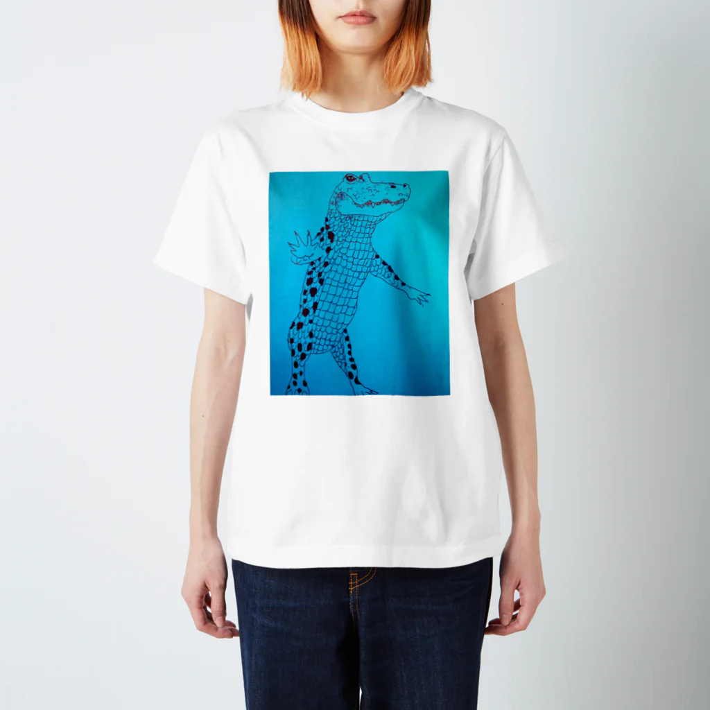 anapoの水中のワニさん スタンダードTシャツ