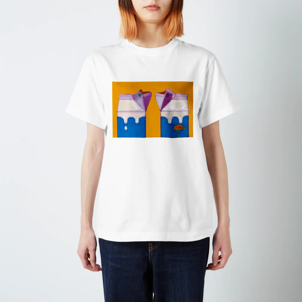 HosoMitsu-painterの牛乳パックのtalk スタンダードTシャツ