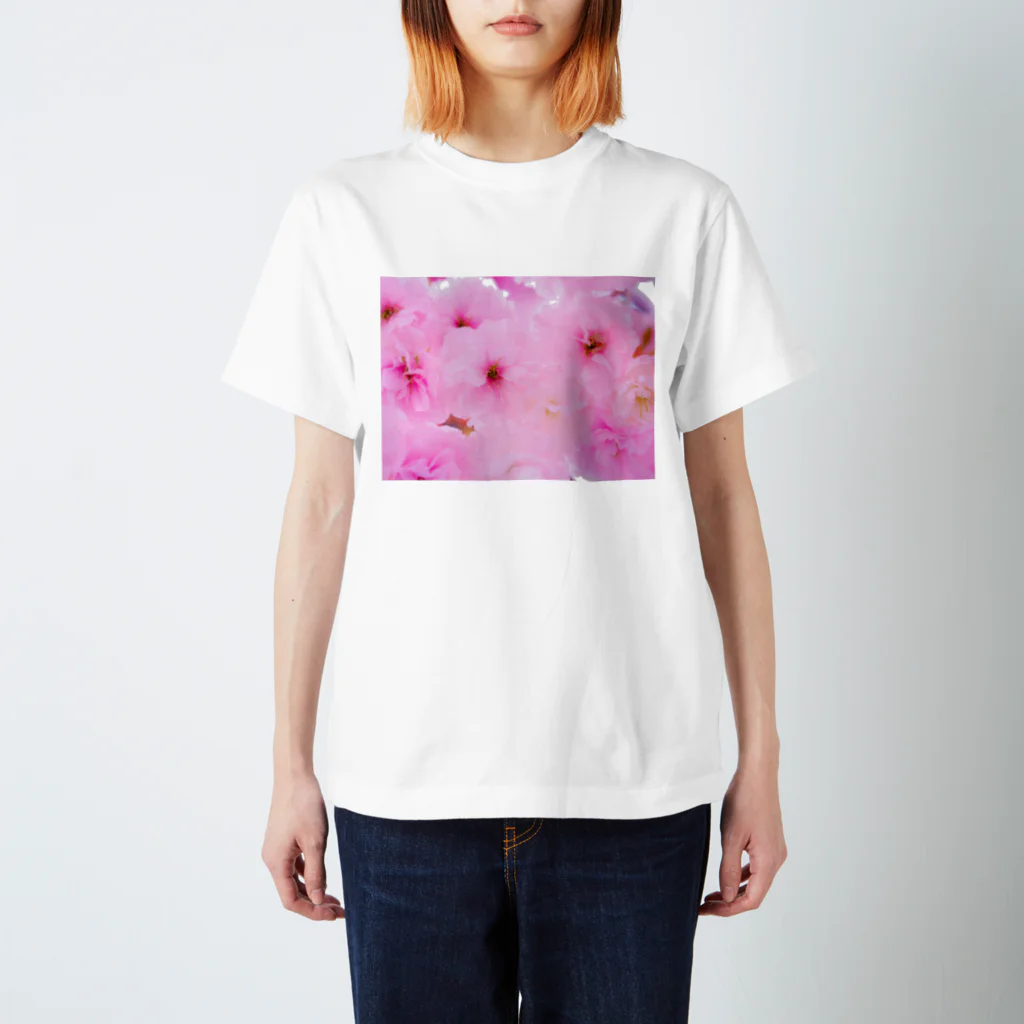 nu.のdouble cherry blossom スタンダードTシャツ