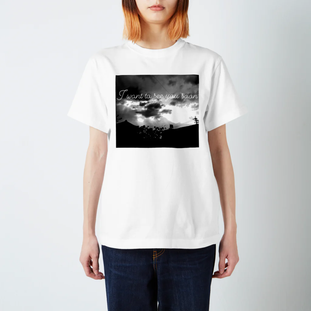 𝙉𝙤𝙗𝙪’𝙨 𝙁𝙖𝙘𝙩𝙧𝙮のI want to see you soon スタンダードTシャツ