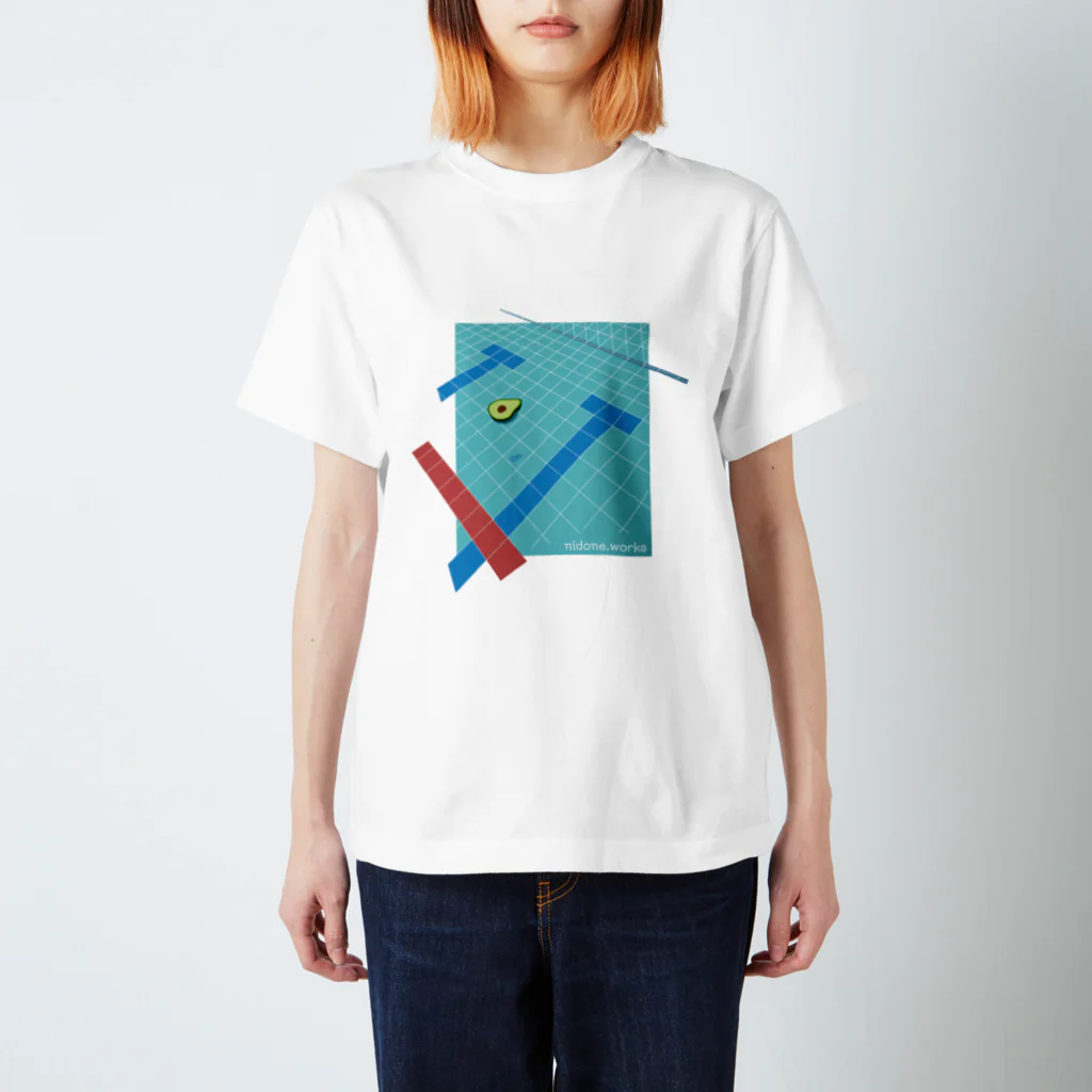 nidone.worksのアボカド浮いててターンがしづらい スタンダードTシャツ