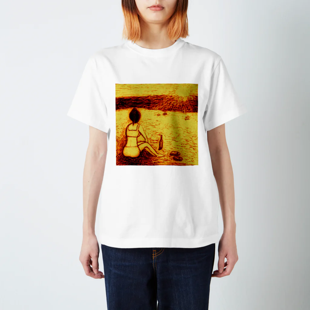 むちまるのSunset Beach 2014 Regular Fit T-Shirt