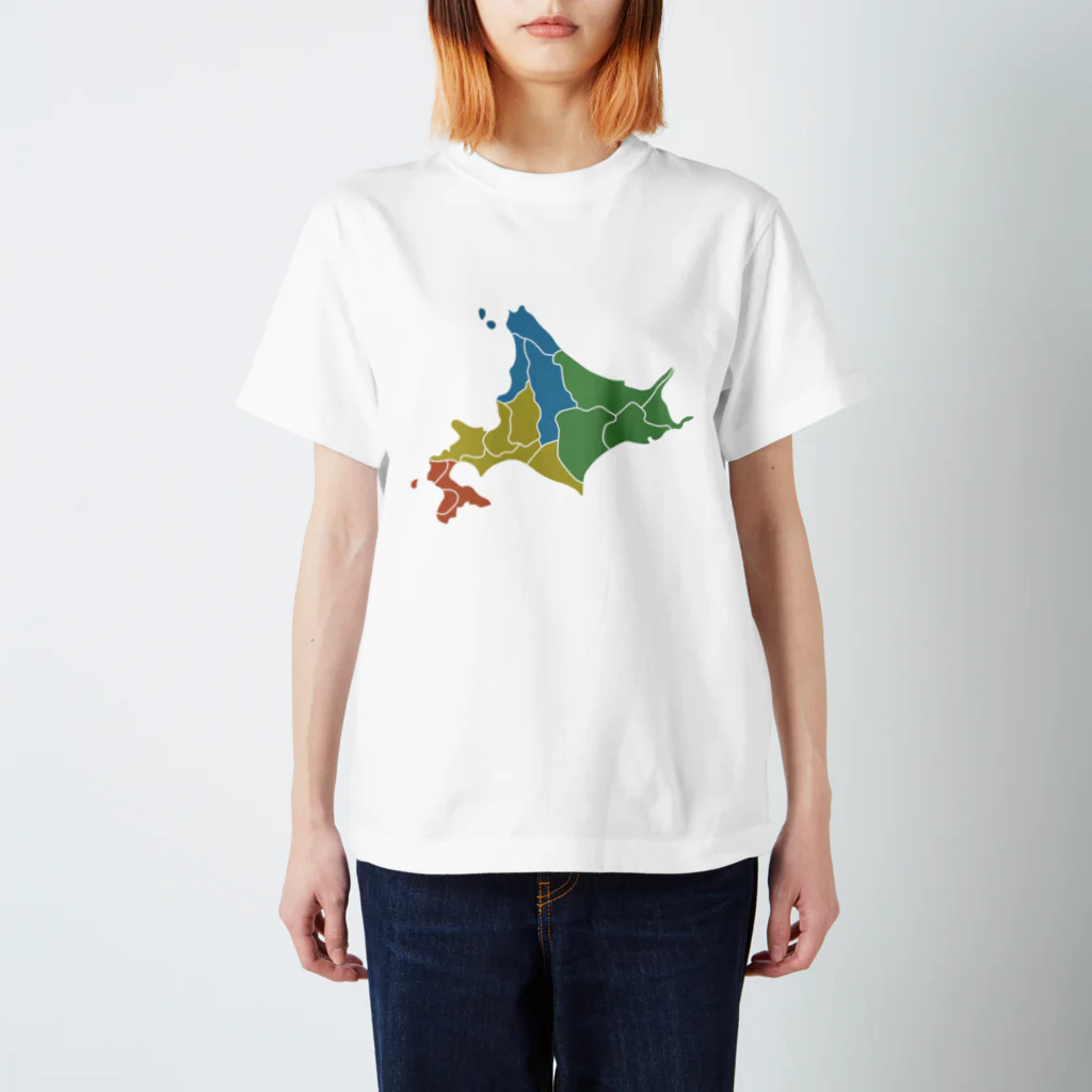 北海道ファンマガジン編集部の北海道区分地図 Regular Fit T-Shirt