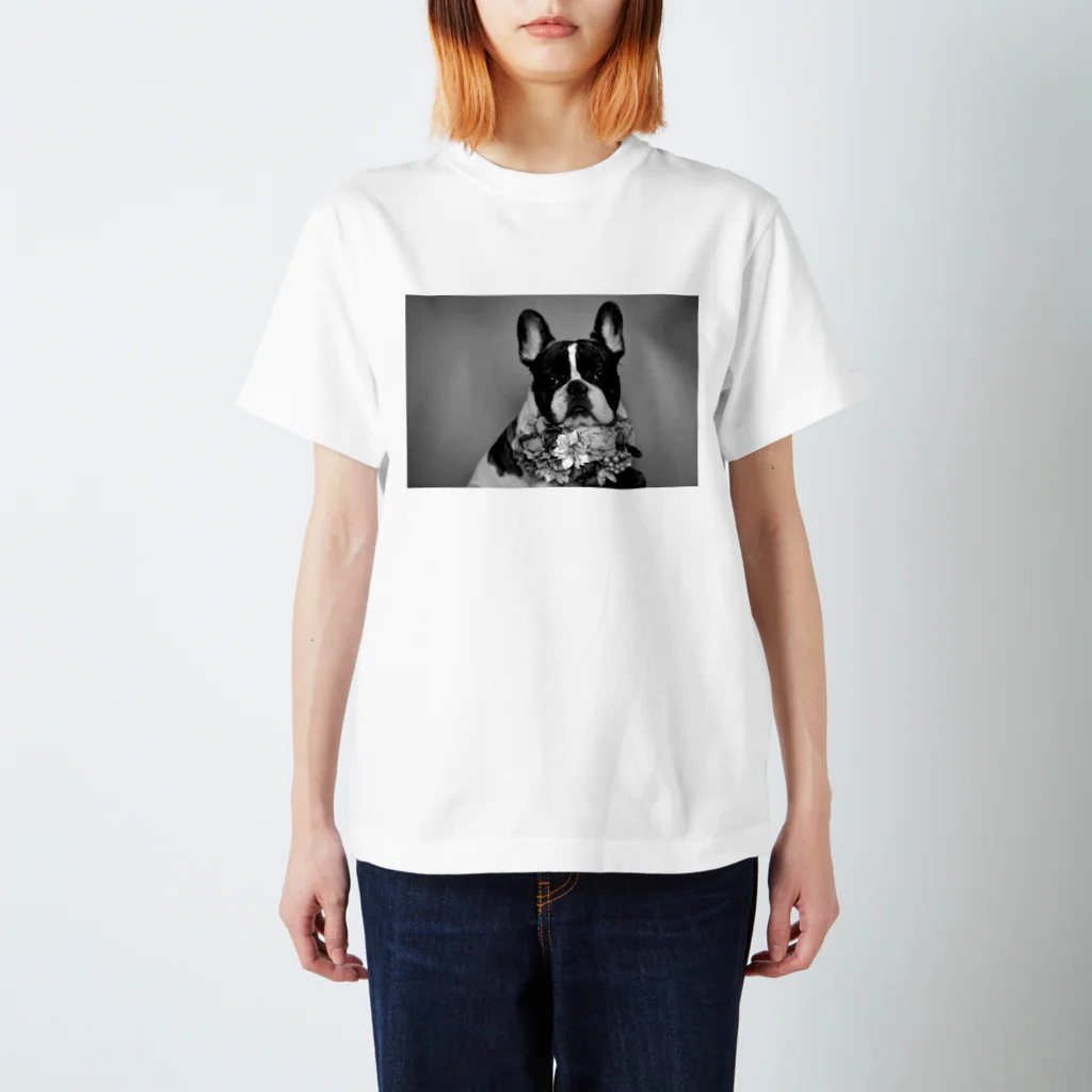 French bulldog 4buhi familyの花レベル スタンダードTシャツ