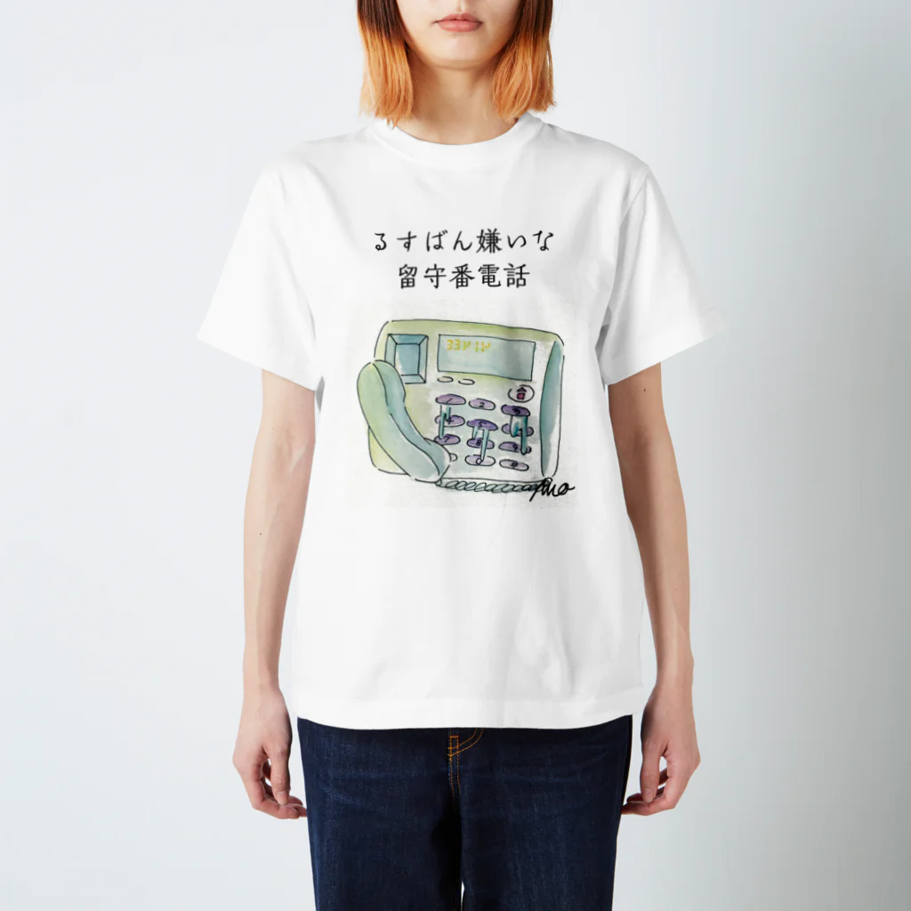 ZAKKA にしくらみおのるすばん嫌いな留守番電話 スタンダードTシャツ