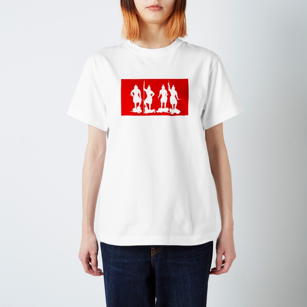 BUTSUZO HAIRSTYLEの4tenno（RED） Regular Fit T-Shirt