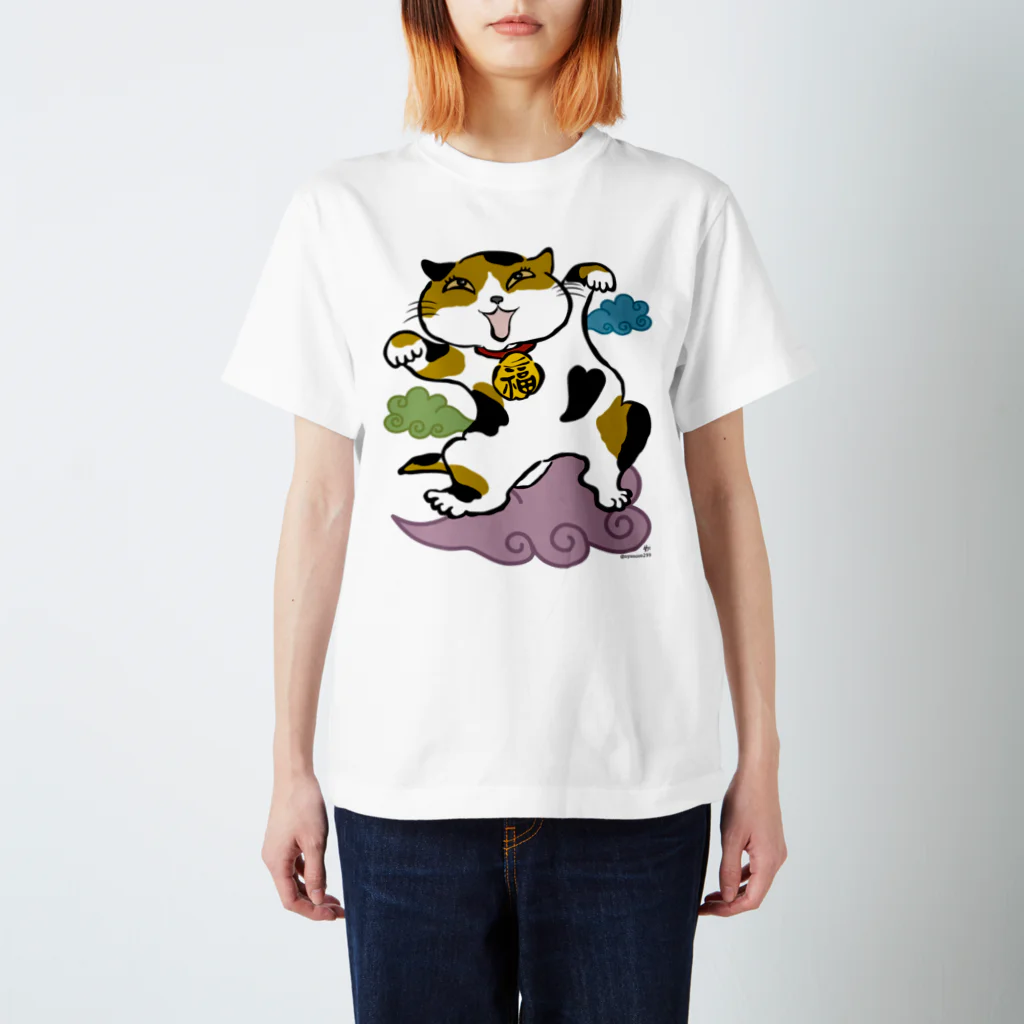 にゃぬ〜ン王国の福ねこ来たる スタンダードTシャツ