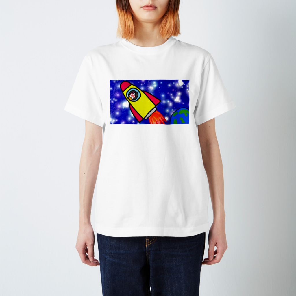 宇宙びゅーんtシャツ Regular Fit T Shirt By こやつタイム Koya Tai Suzuri