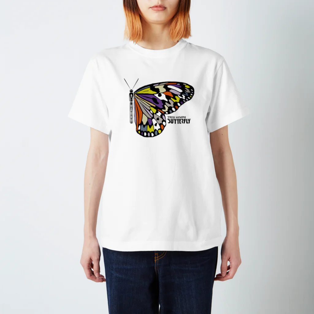 TAKESHI IS TAKESHIのTREE NYMPH BUTTERFLY_c Regular Fit T-Shirt