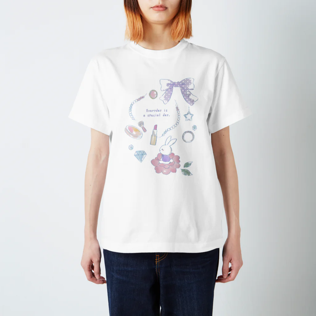 おがわゆきこのふんわり、ガーリー スタンダードTシャツ