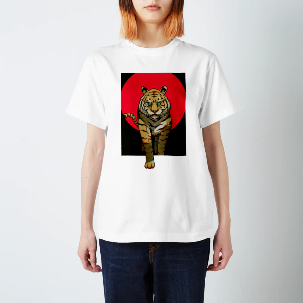 YMの虎のあやかし-日の丸2- スタンダードTシャツ