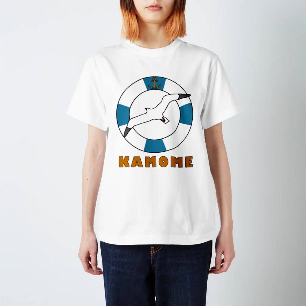 Planet Evansのかもめと浮き輪（水色） Regular Fit T-Shirt