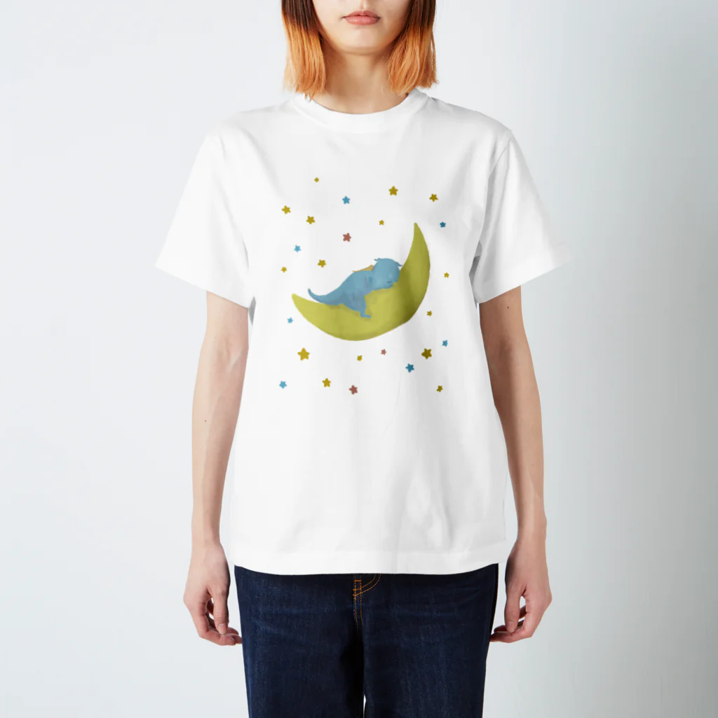 ササの月で眠るドラゴン Regular Fit T-Shirt
