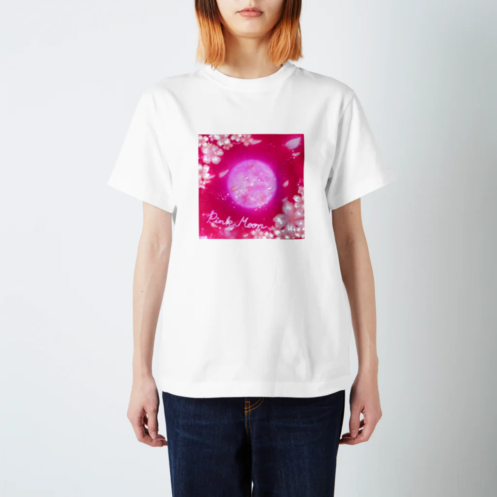 どるちぇ＊うさぎの4月《Moonシリーズ》＊Pink Moon＊ スタンダードTシャツ