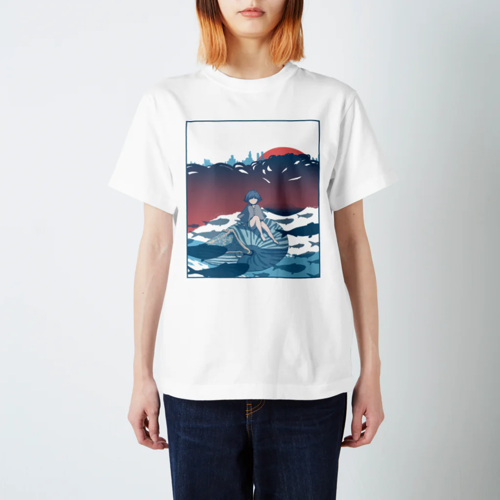 Medama-clapのA city of the sea... Regular Fit T-Shirt