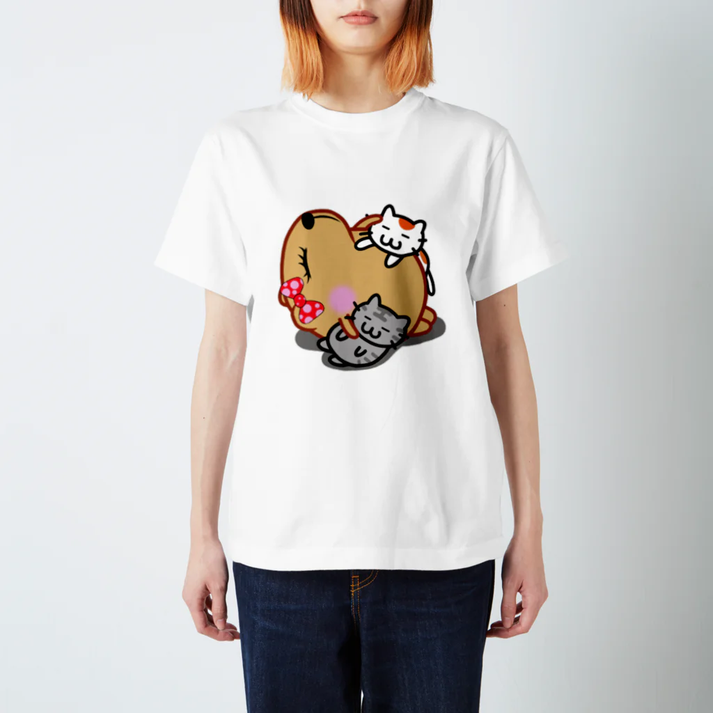 きゃぴばら倶楽部のきゃぴばら女子部ゆるねこ スタンダードTシャツ