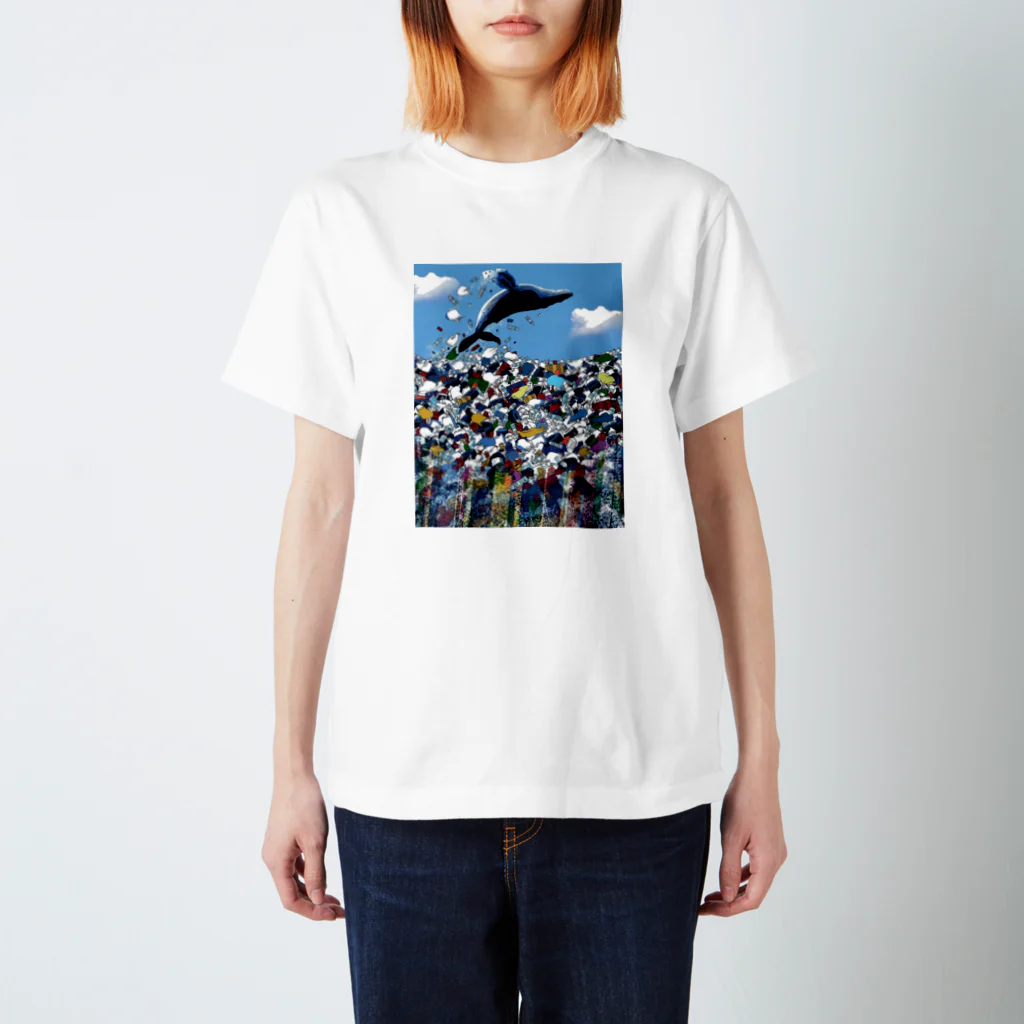 momo3momo3のプラゴミの海 Regular Fit T-Shirt