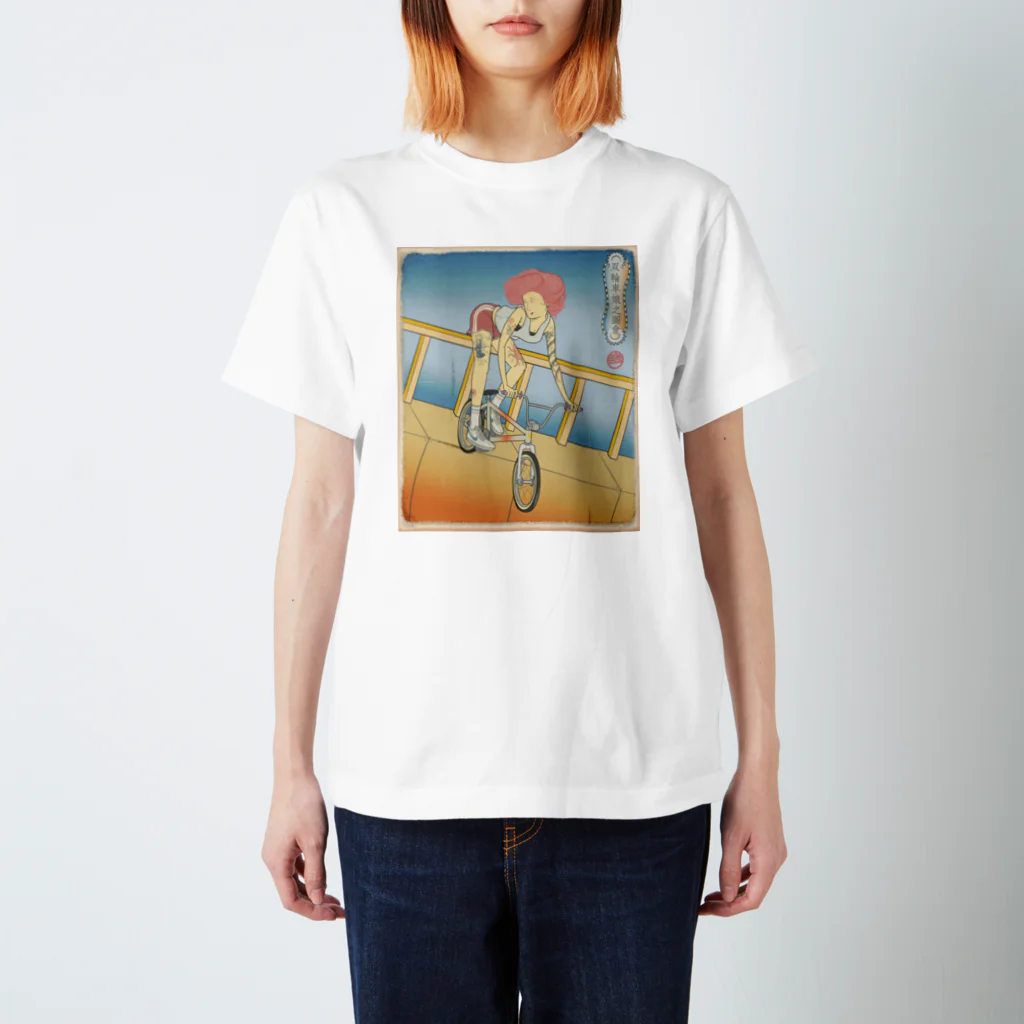 nidan-illustrationの"双輪車娘之圖會" 2-#1 スタンダードTシャツ