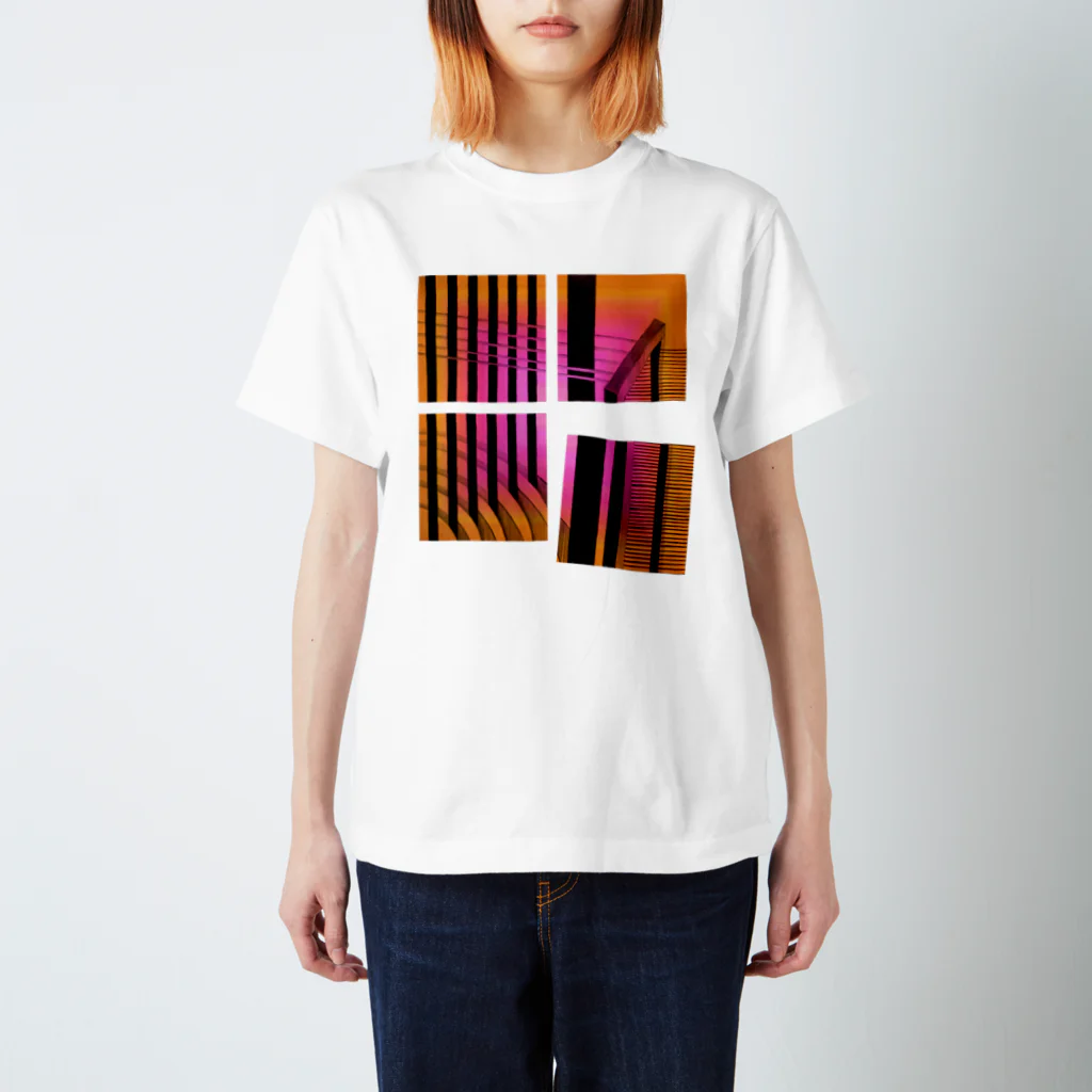・＿◇Geometryの3dLines_bicolor スタンダードTシャツ