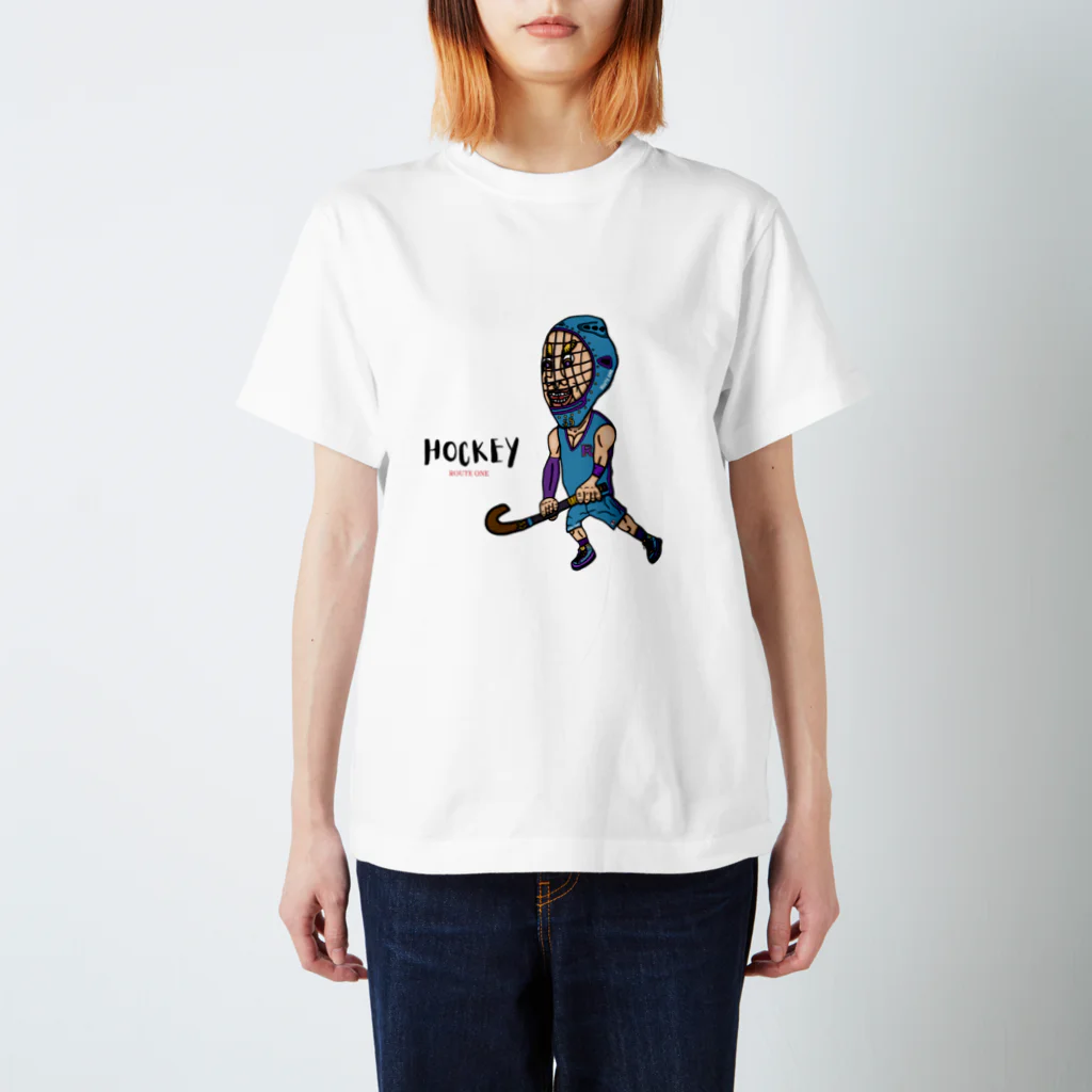 oekaki/ROUTE ONEのホッケー　ROUTE ONE スタンダードTシャツ