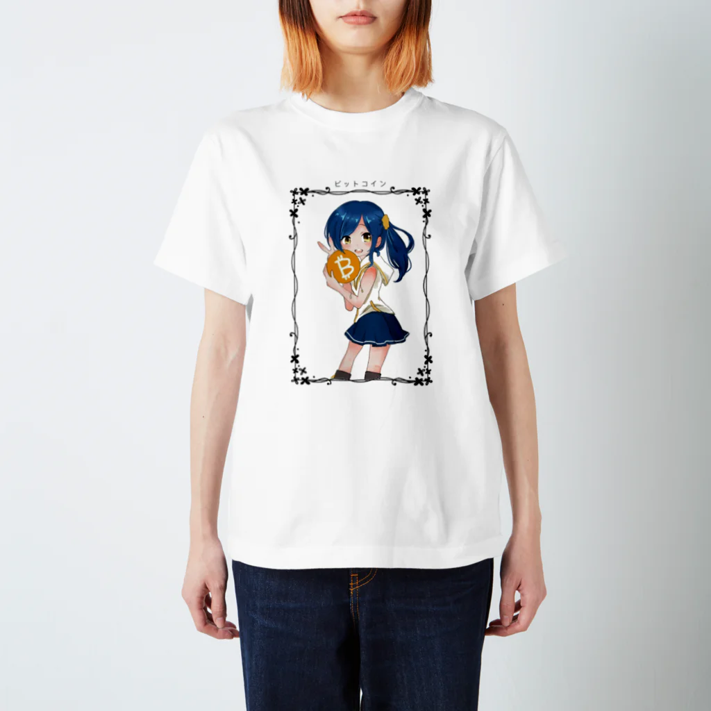 MINASEのビットコインちゃん Regular Fit T-Shirt