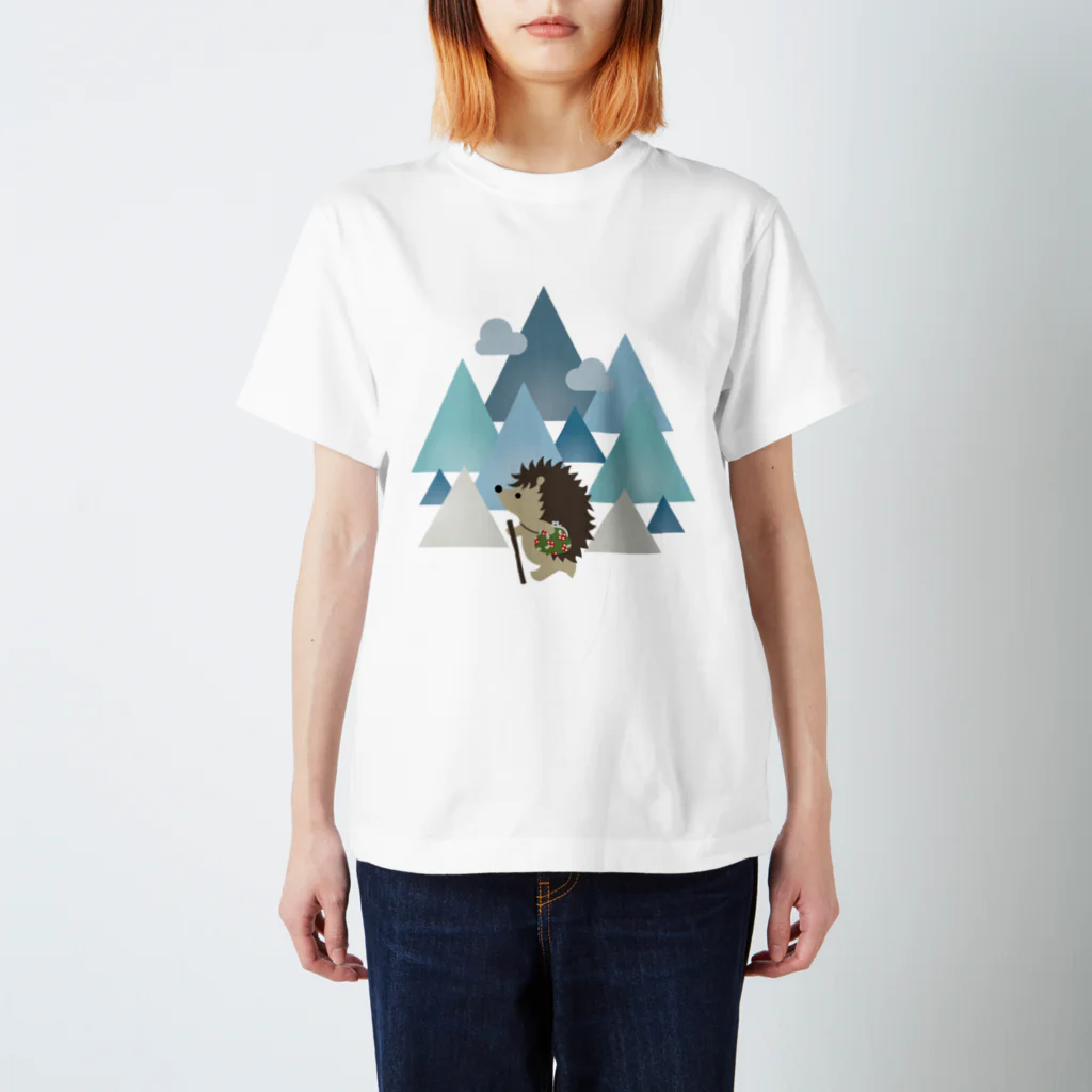 ごろねの登山ハリネズミ（きのこポーチつき）昼 スタンダードTシャツ