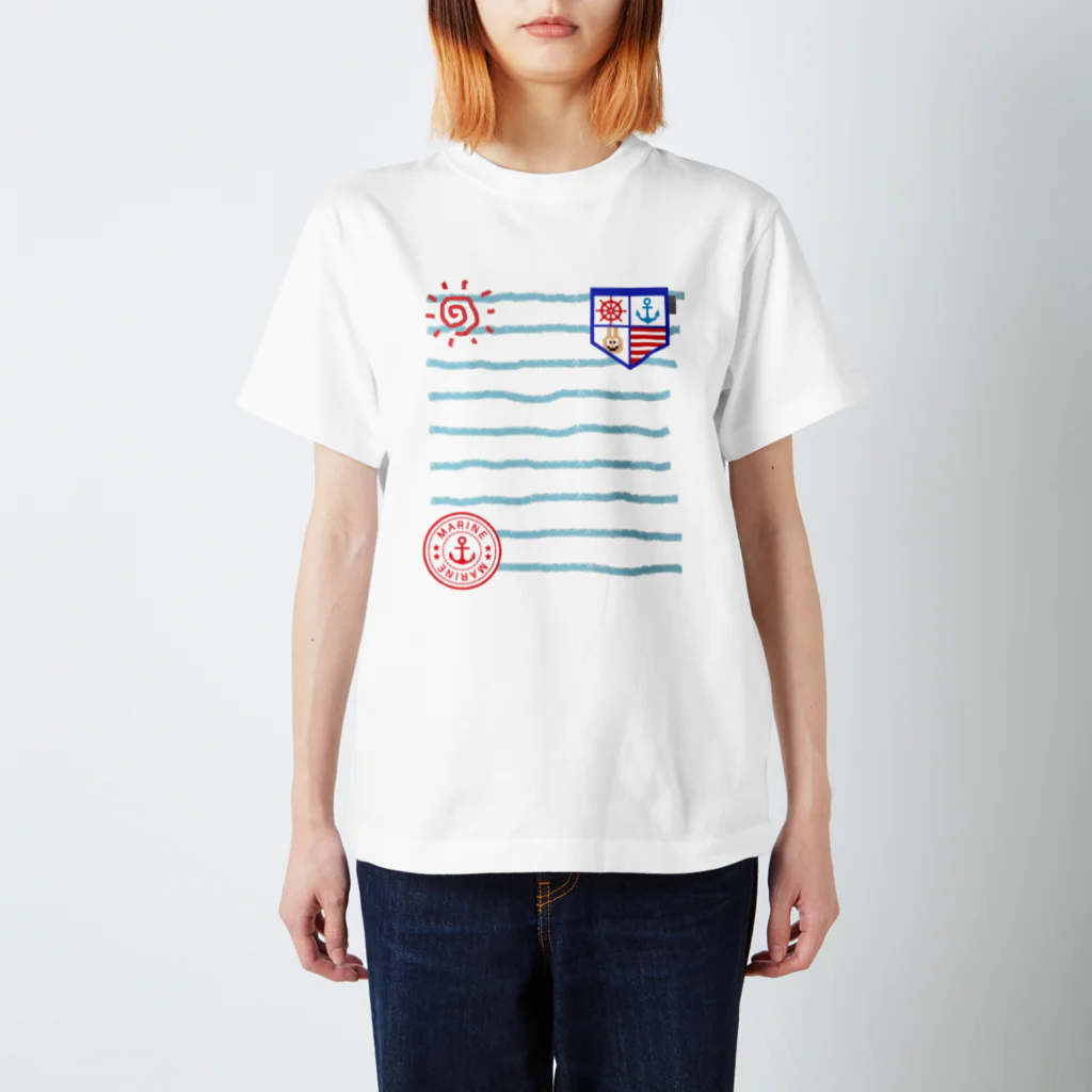 decoppaのmarine letter Regular Fit T-Shirt