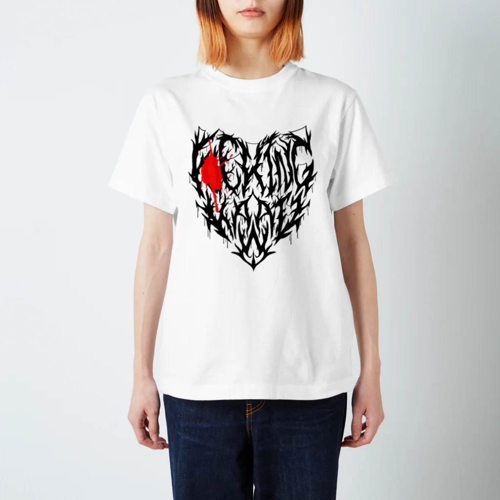 青紫青のメタルロゴ的T(F●CKING KAWAII) Regular Fit T-Shirt