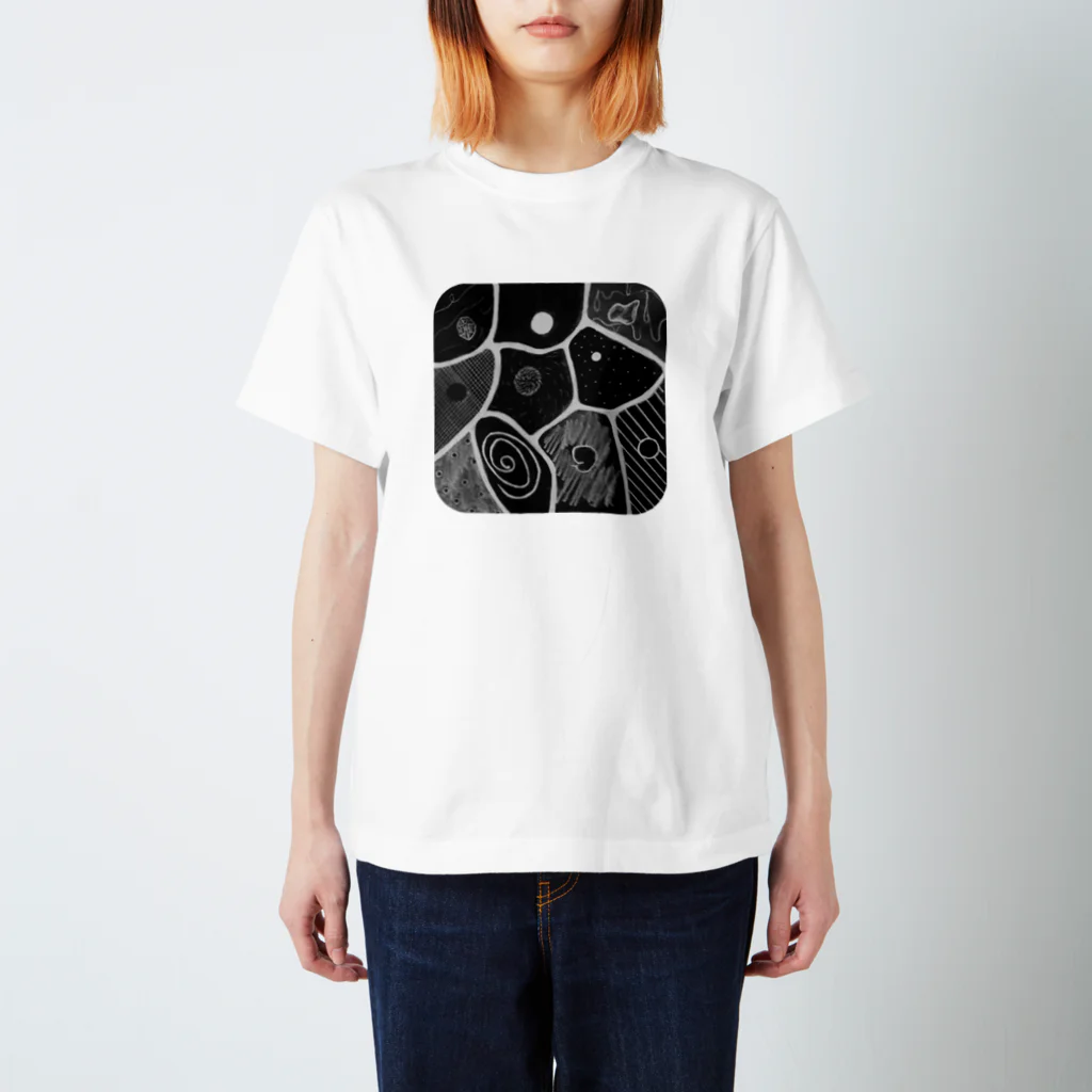 ・＿◇Geometryのcells.gray Regular Fit T-Shirt