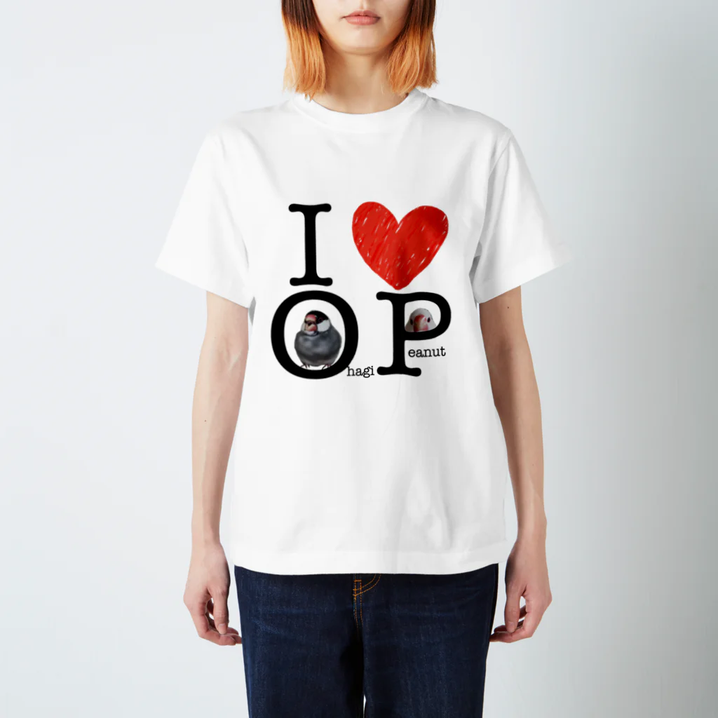 Oh._.happy❤happy shopのI ❤️Ohagi Peanut  スタンダードTシャツ