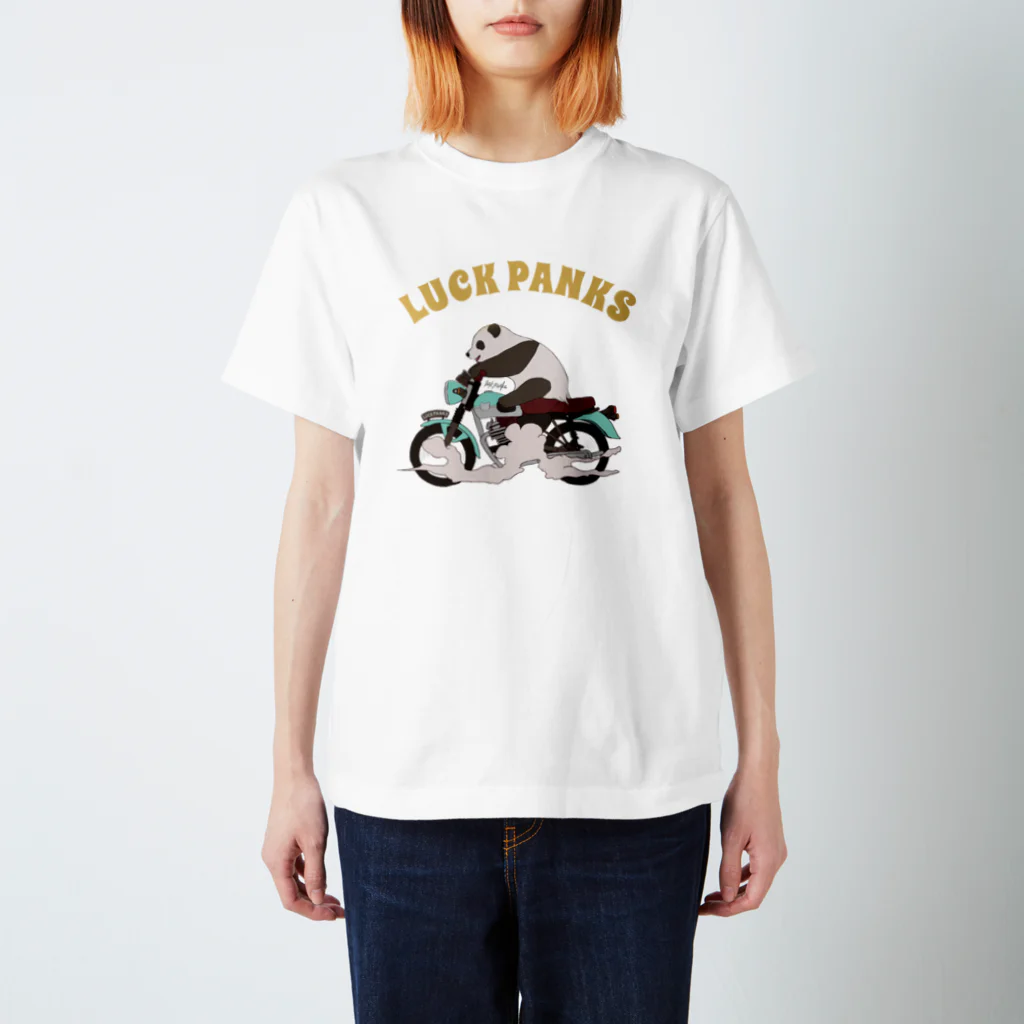 ラックパンクスのバイク乗りのパンダ スタンダードTシャツ