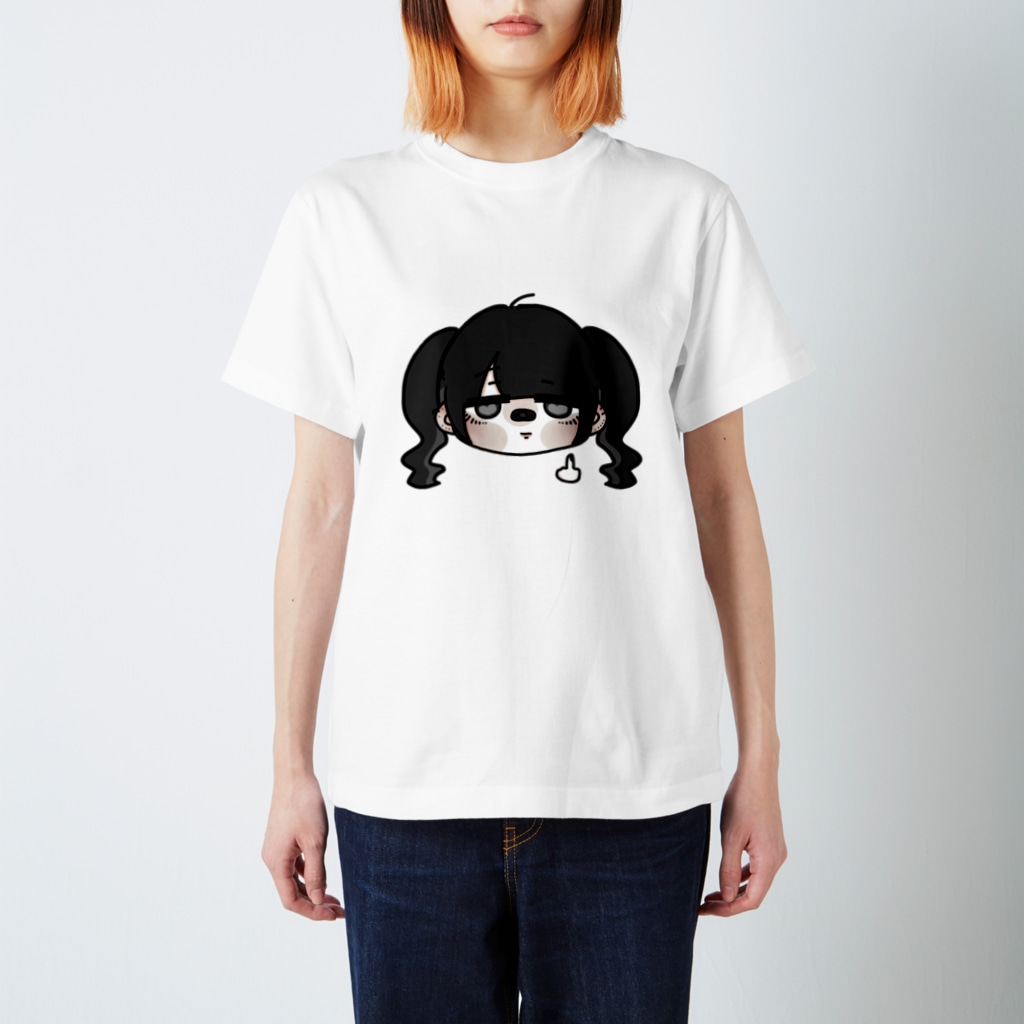 中指は友情の証 みゆの子のｲﾗｽﾄ屋 Kyanmiyu のスタンダードtシャツ通販 Suzuri スズリ