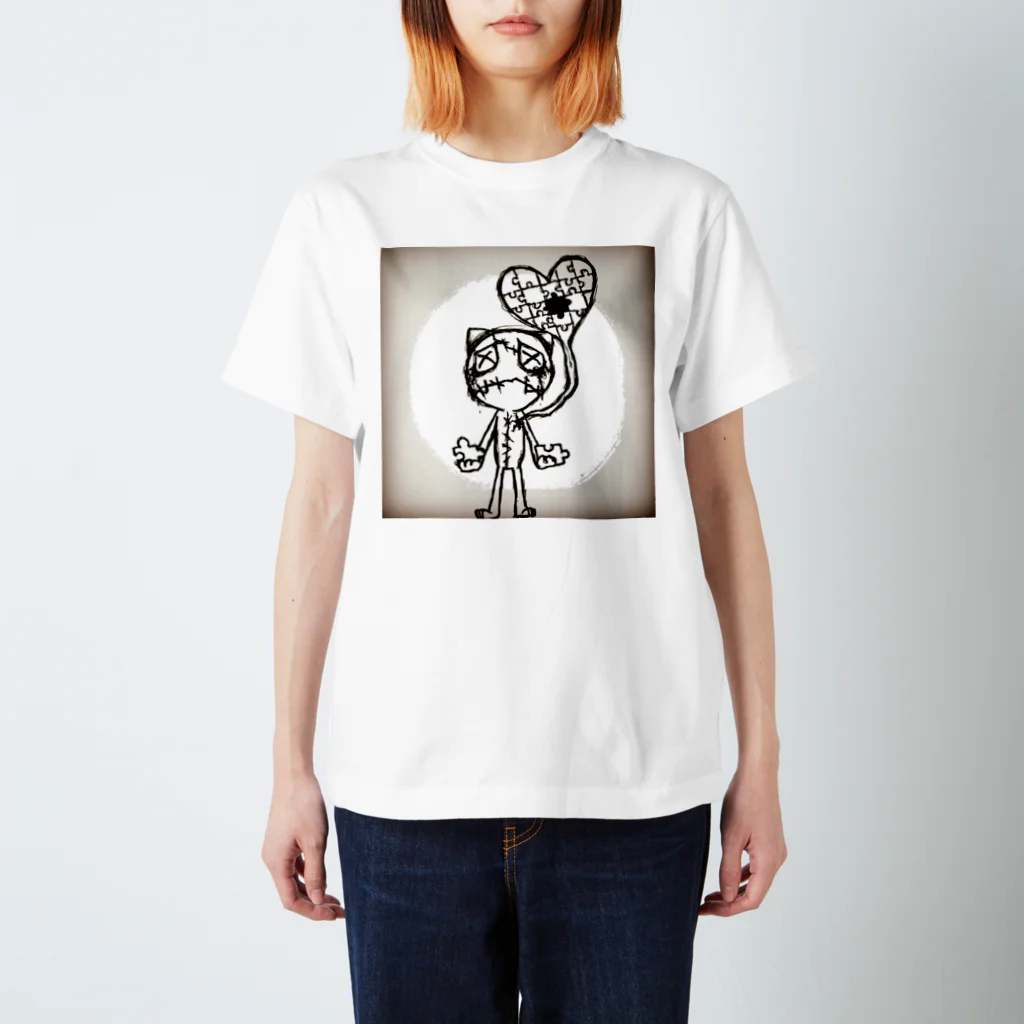 哀切堂の心臓パズル:ゾンビ猫(仮)ちゃん スタンダードTシャツ