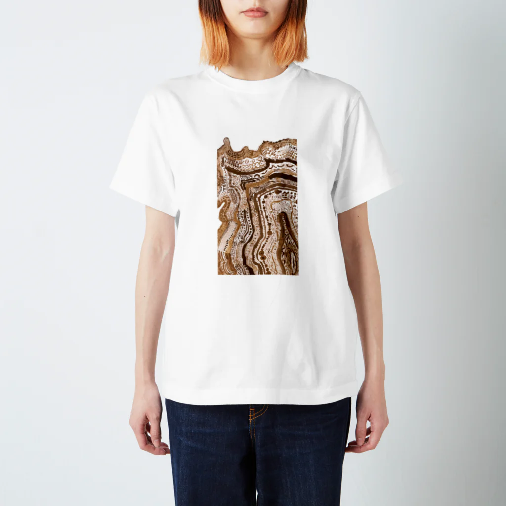 Wall Art ProjectのWAF Tシャツ　淺井裕介 湖の年輪 Regular Fit T-Shirt