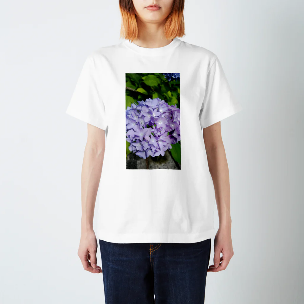 harupink🌸ペット似顔絵illustのパステルパープルな紫陽花 Regular Fit T-Shirt