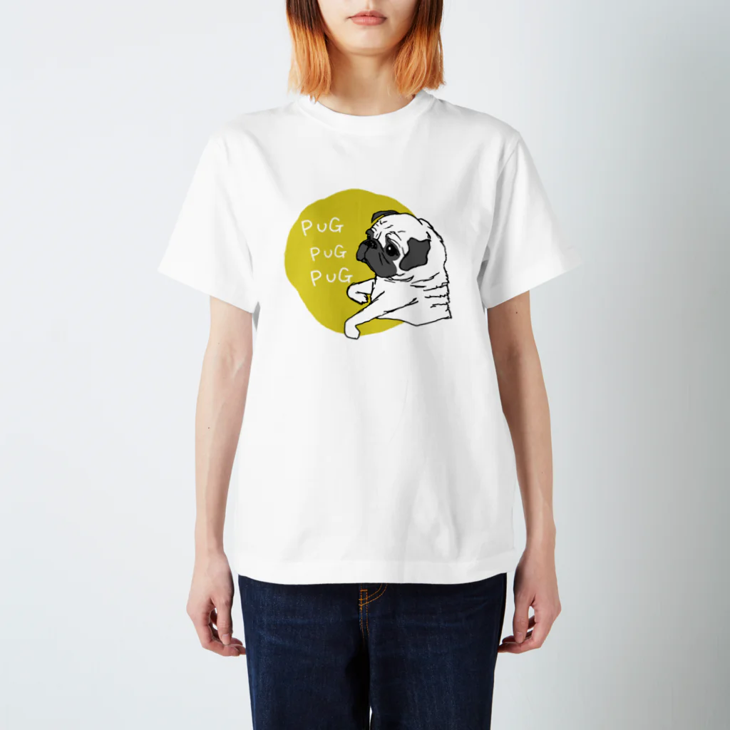 Ayumi HIdakaのPUGPUGPUG フォーン✖️イエロー スタンダードTシャツ