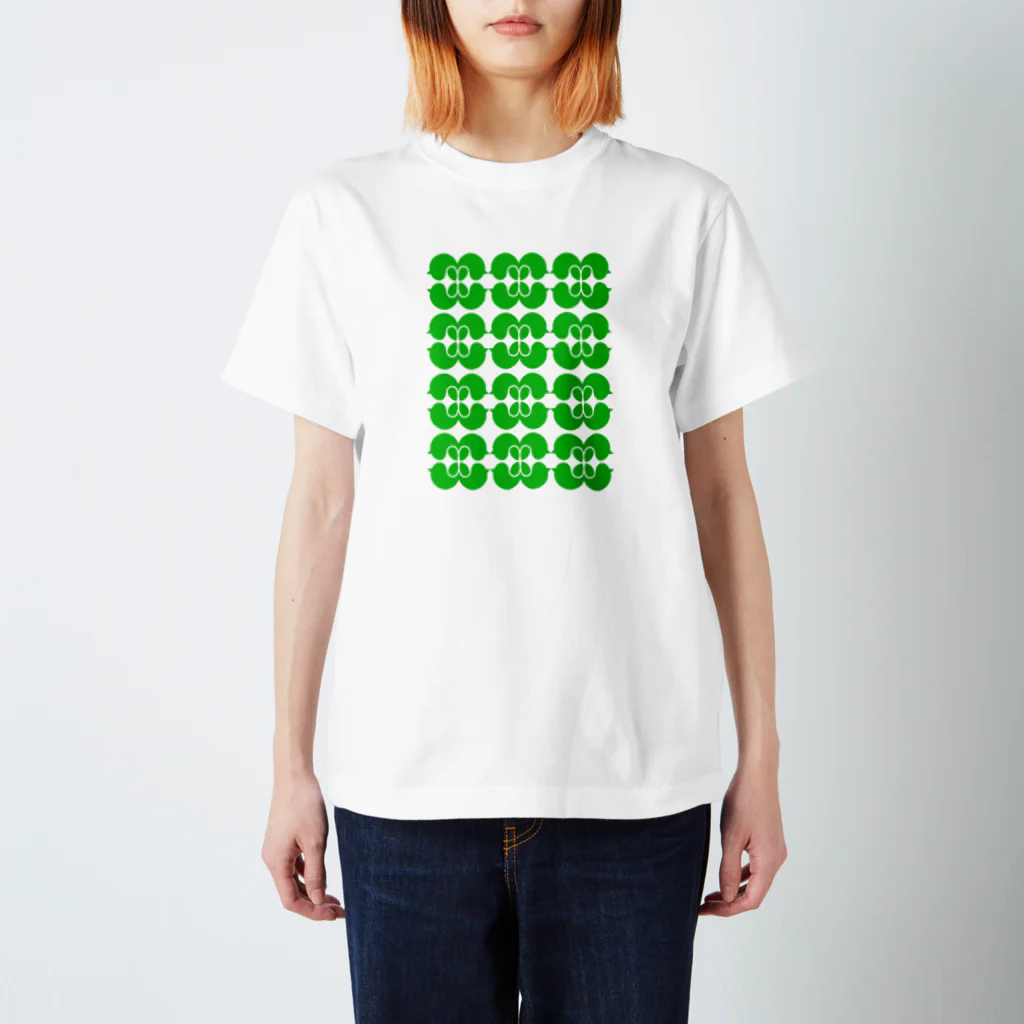 かえるのてぶくろの癒しの緑 スタンダードTシャツ