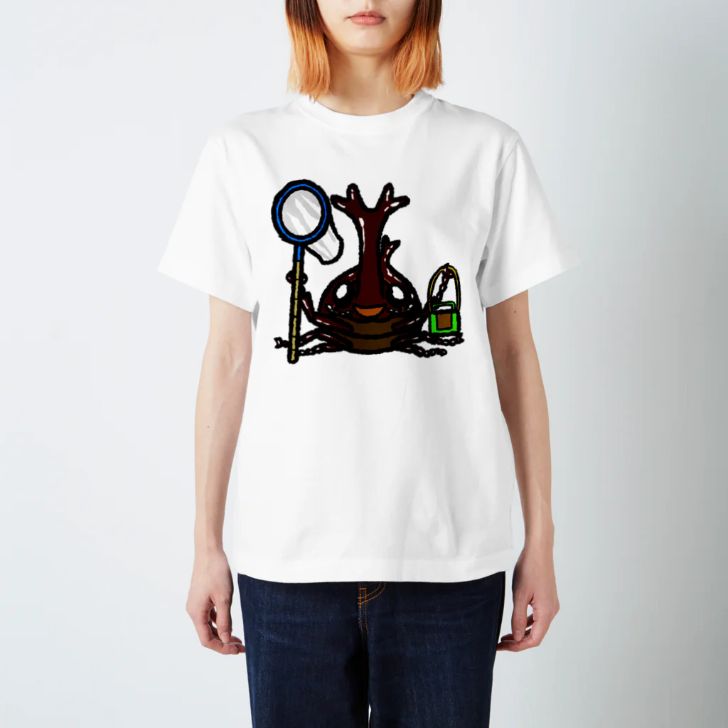 Funny Reptile Artののほほんカブトムシ スタンダードTシャツ