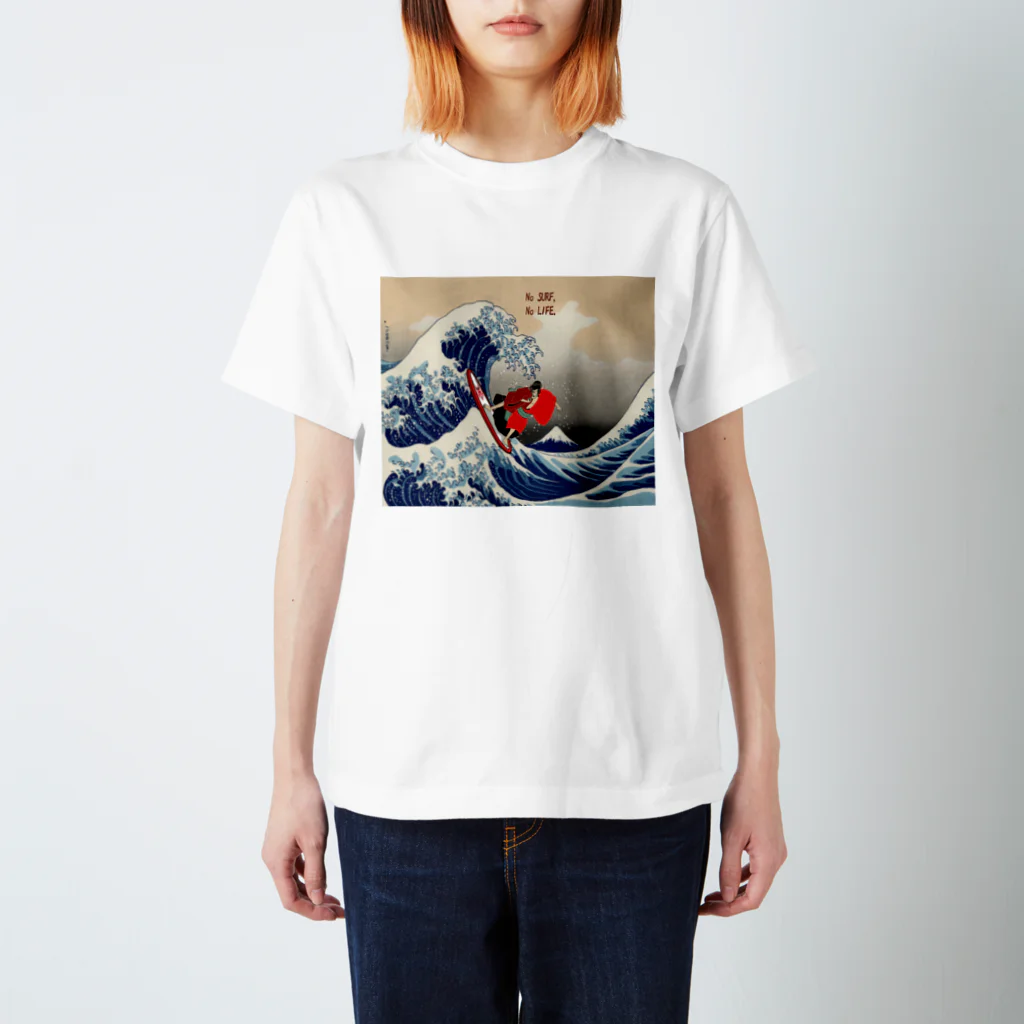 Shu-s ArtworksのThe Great Wave off Kanagawa(KABUKI-MONO) スタンダードTシャツ