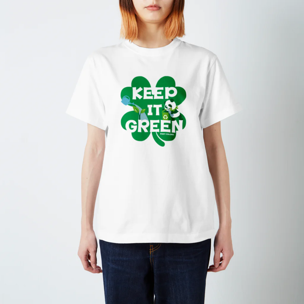 FOXY COLORSのエコ・パンダ ECO PANDA グリーン大作戦 Tシャツ green Regular Fit T-Shirt