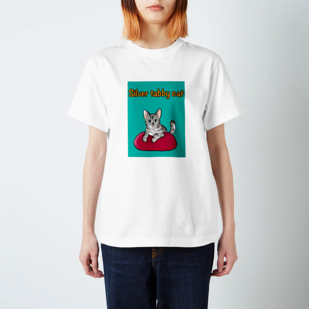 Chinagiのサバトラ猫 スタンダードTシャツ