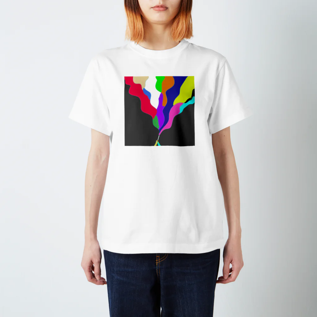 月宮七四のポップシガレット(ブラック) Regular Fit T-Shirt