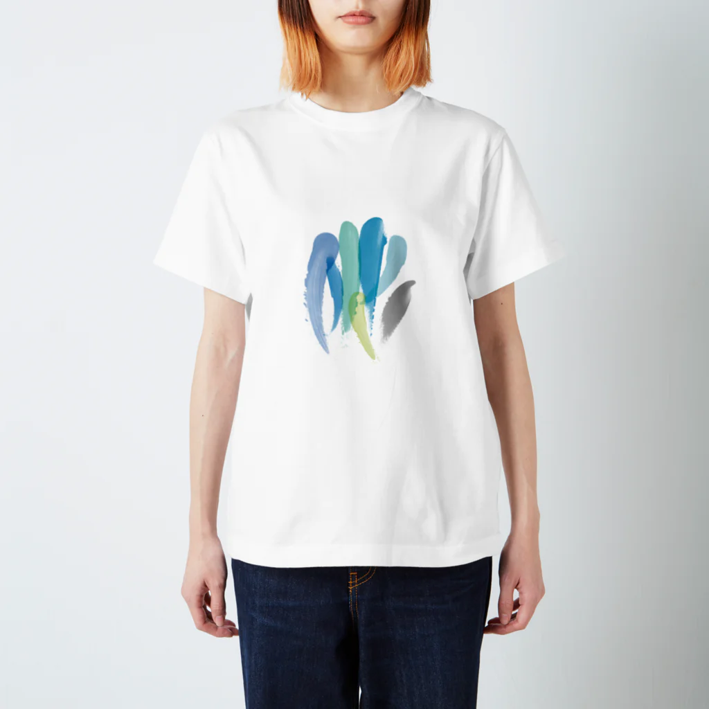 きゃそのシンプルな線・あお Regular Fit T-Shirt