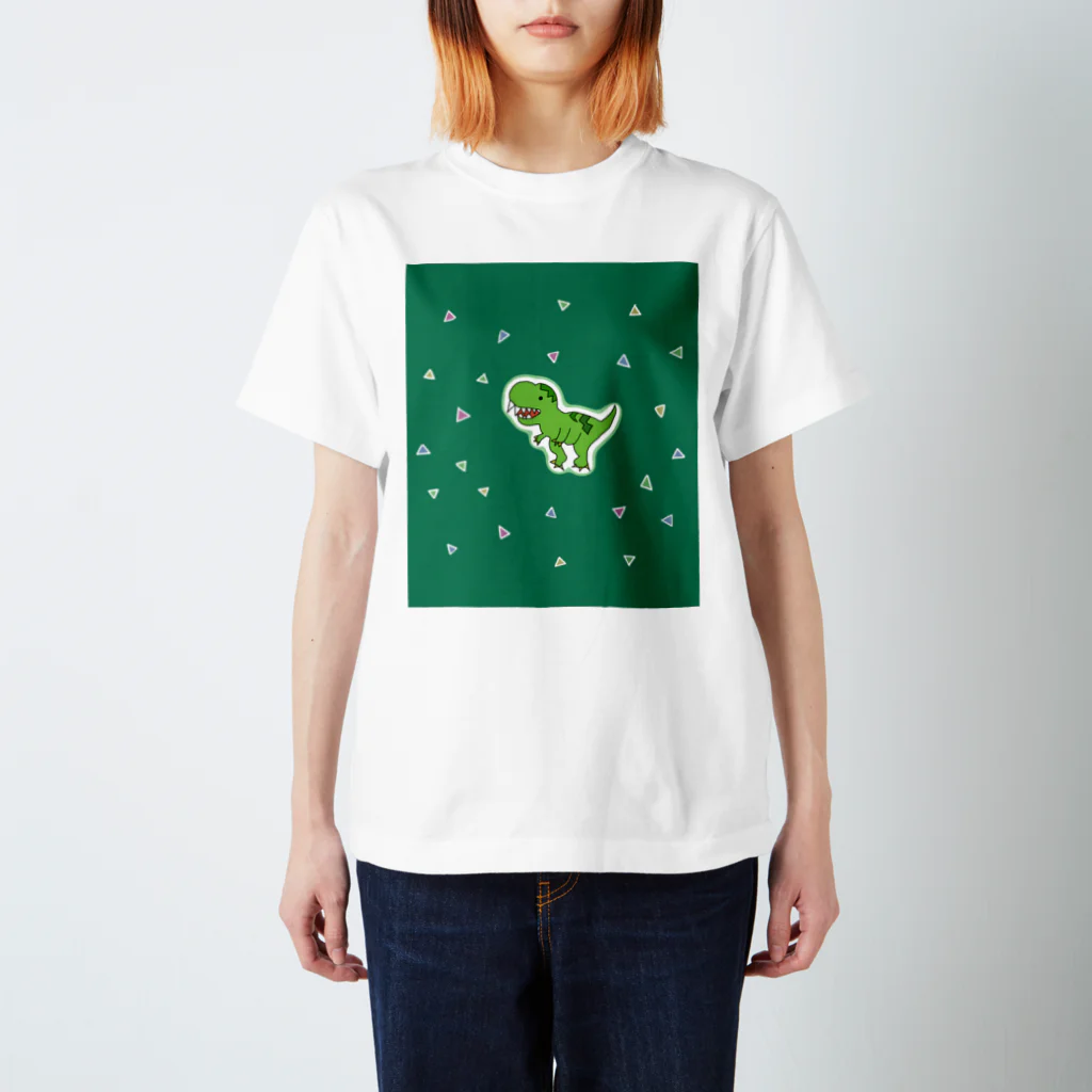 サメと恐竜展のポップな恐竜くん スタンダードTシャツ