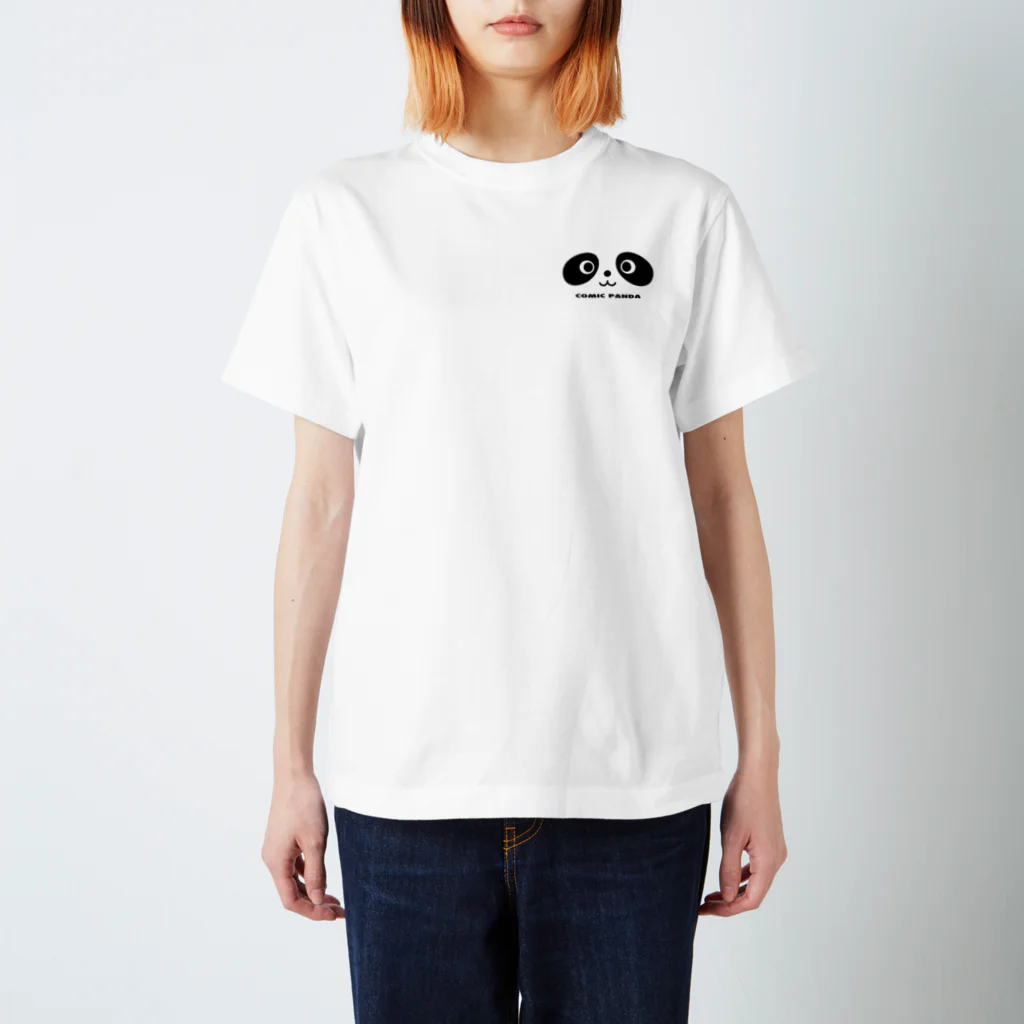 🐼コミックパンダ🐼【オンラインショップ】のパンダくんの顔 スタンダードTシャツ
