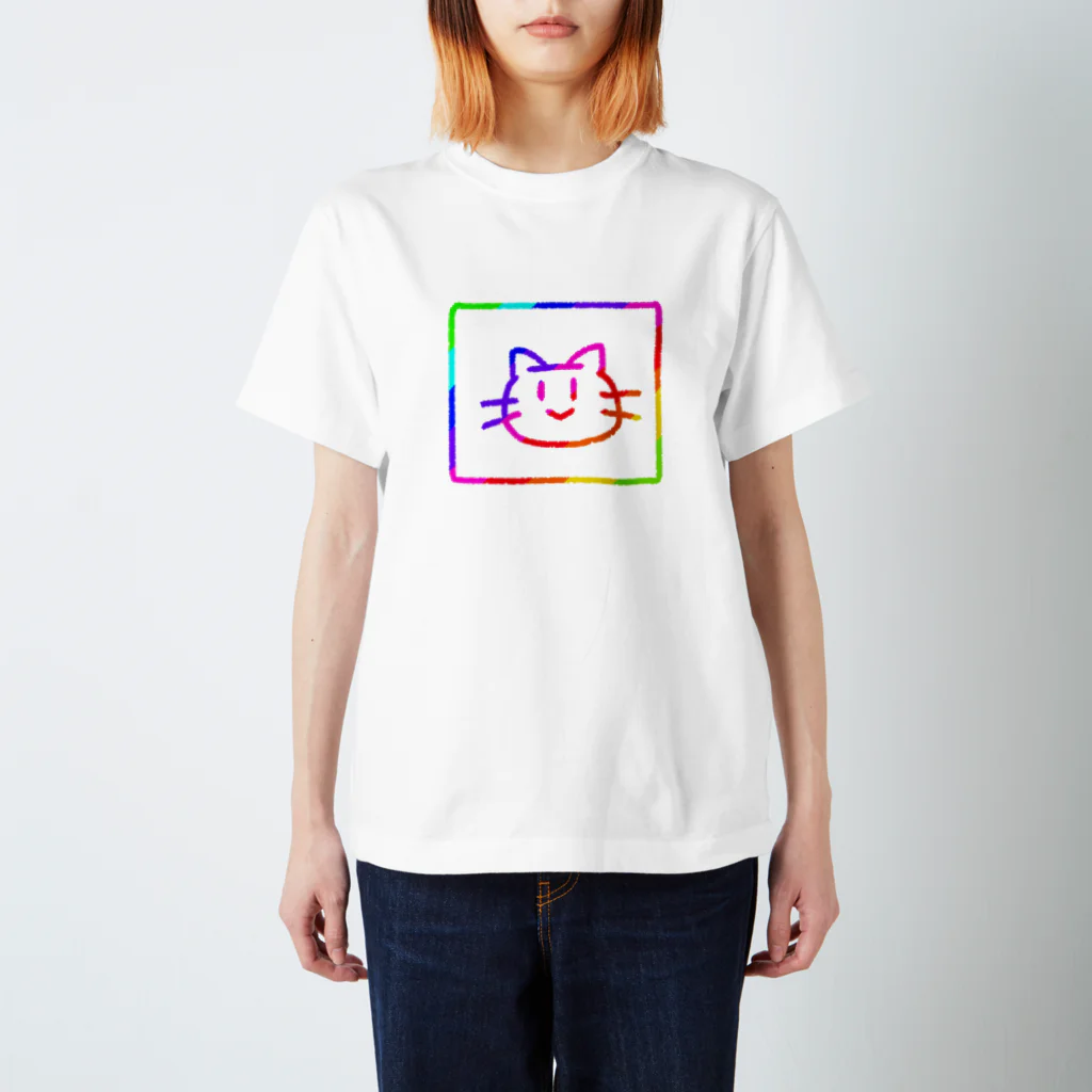 ミドリムシ。のレインボーねこ Regular Fit T-Shirt