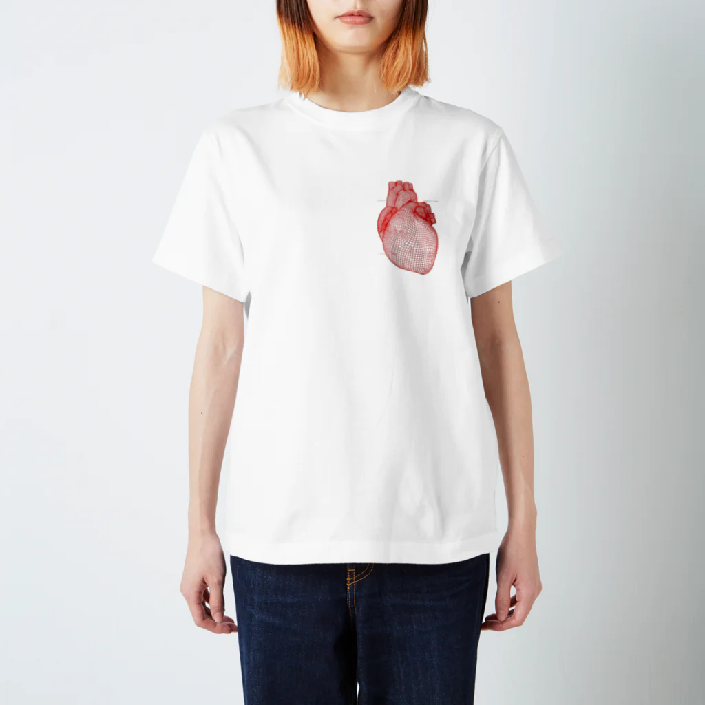 Shingo Fujikawaの心臓。 スタンダードTシャツ